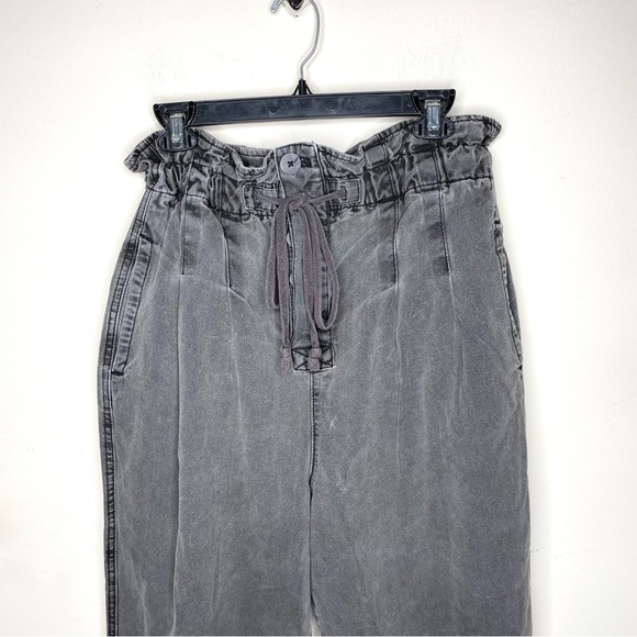 Free People Margaret Paperbag High Waisted Pants Medium Gray - Picture 6 of 14